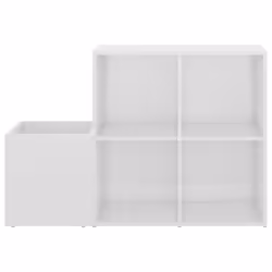 vidaXL Hall Shoe Cabinet High Gloss White Engineered Wood Storage Organiser
