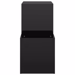 vidaXL Hall Shoe Cabinet High Gloss Black Engineered Wood Storage Organiser - Additional view 6