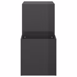 vidaXL Hall Shoe Cabinet High Gloss Grey Engineered Wood Storage Organiser - Additional view 6