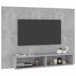 vidaXL Wall TV Cabinet Concrete Grey Engineered Wood Plasma Stereo Cabinet - Additional view 4