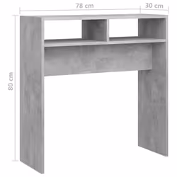 vidaXL Console Table Concrete Grey Engineered Wood Accent Couch Hall Table