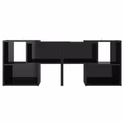 vidaXL TV Cabinet High Gloss Black Engineered Wood Stereo Cabinet TV Stand