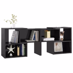 vidaXL TV Cabinet High Gloss Black Engineered Wood Stereo Cabinet TV Stand - Additional view 5
