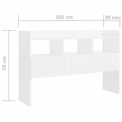 vidaXL Sideboard White Engineered Wood Side Storage Cabinet Oganiser Cupboard - Additional view 7