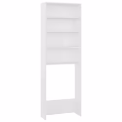 vidaXL Washing Machine Cabinet White Indoor Bathroom Cupboard Storage Rack - Additional view 2