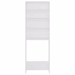 vidaXL Washing Machine Cabinet White Indoor Bathroom Cupboard Storage Rack - Additional view 3