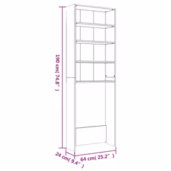 vidaXL Washing Machine Cabinet Concrete Grey Home Laundry Room Rack Cupboard - Additional view 4