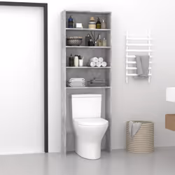vidaXL Washing Machine Cabinet Concrete Grey Home Laundry Room Rack Cupboard - Additional view 7