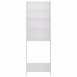 vidaXL Washing Machine Cabinet High Gloss White Bathroom Cupboard Storage Rack - Additional view 3