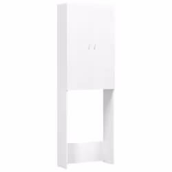 vidaXL Washing Machine Cabinet White Bathroom Laundry Room Cupboard Shelf - Additional view 2