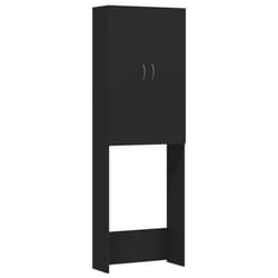 vidaXL Washing Machine Cabinet Black Bathroom Laundry Room Cupboard Shelf
