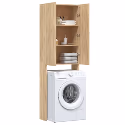 vidaXL Washing Machine Cabinet Sonoma Oak Bathroom Laundry Room Cupboard Shelf - Additional view 6