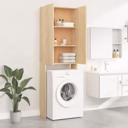 vidaXL Washing Machine Cabinet Sonoma Oak Bathroom Laundry Room Cupboard Shelf - Additional view 7