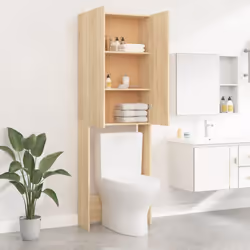vidaXL Washing Machine Cabinet Sonoma Oak Bathroom Laundry Room Cupboard Shelf - Additional view 8