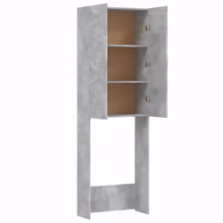 vidaXL Washing Machine Cabinet Concrete Grey Bathroom Laundry Room Cupboard - Additional view 5