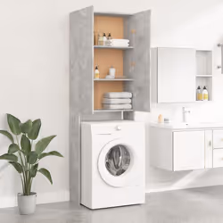 vidaXL Washing Machine Cabinet Concrete Grey Bathroom Laundry Room Cupboard - Additional view 7