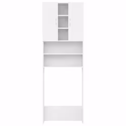 vidaXL Washing Machine Cabinet White Bathroom Laundry Room Cupboard Shelf