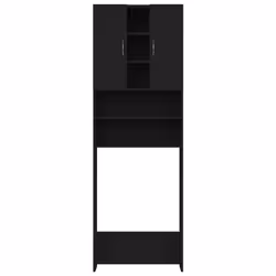 vidaXL Washing Machine Cabinet Black Bathroom Laundry Room Cupboard Shelf