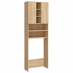 vidaXL Washing Machine Cabinet Sonoma Oak Bathroom Laundry Room Cupboard Shelf