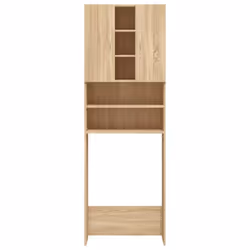 vidaXL Washing Machine Cabinet Sonoma Oak Bathroom Laundry Room Cupboard Shelf - Additional view 2