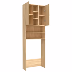 vidaXL Washing Machine Cabinet Sonoma Oak Bathroom Laundry Room Cupboard Shelf - Additional view 4