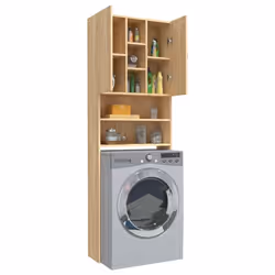 vidaXL Washing Machine Cabinet Sonoma Oak Bathroom Laundry Room Cupboard Shelf - Additional view 5
