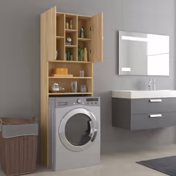vidaXL Washing Machine Cabinet Sonoma Oak Bathroom Laundry Room Cupboard Shelf - Additional view 6