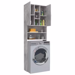 vidaXL Washing Machine Cabinet Concrete Grey Bathroom Laundry Room Cupboard - Additional view 4