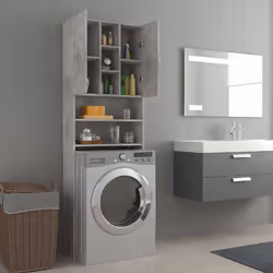 vidaXL Washing Machine Cabinet Concrete Grey Bathroom Laundry Room Cupboard - Additional view 5