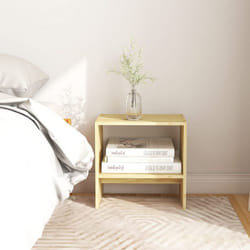 vidaXL 2x Solid Pinewood Bedside Cabinets Bedroom Nightstand Bed Side Cabinet