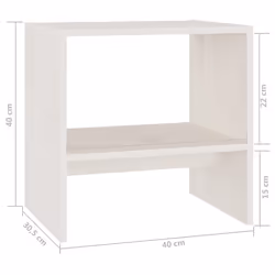 VidaXL 808055 nightstand/bedside table White - Additional view 8