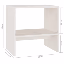 VidaXL 808056 nightstand/bedside table White - Additional view 8