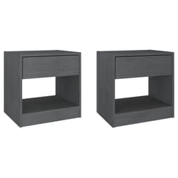 VidaXL 808068 nightstand/bedside table Grey