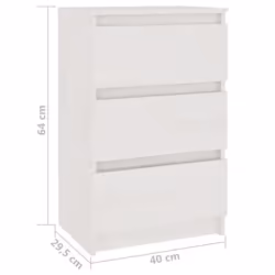 VidaXL 808085 nightstand/bedside table White - Additional view 7