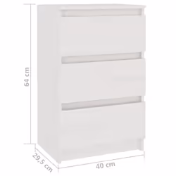 VidaXL 808086 nightstand/bedside table White - Additional view 7