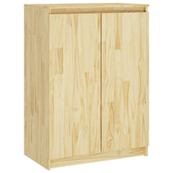 vidaXL Solid Pinewood Sideboard Highboard Book Side Cabinet Multi Colours - light wood