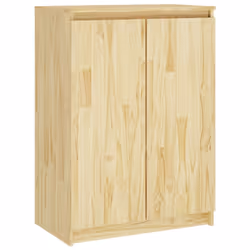 vidaXL Solid Pinewood Sideboard Highboard Book Side Cabinet Multi Colours - light wood