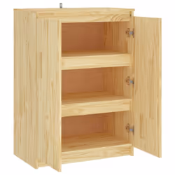 vidaXL Solid Pinewood Sideboard Highboard Book Side Cabinet Multi Colours - light wood - Additional view 6