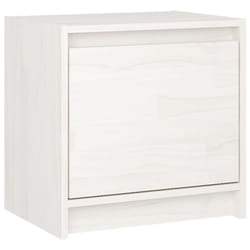 vidaXL 1/2x Solid Pinewood Bedside Cabinet Bedroom Bedside Table Multi Colours - white, 1