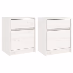 VidaXL 808126, White, Pinewood, 400 mm, 310 mm, 500 mm, 2 pc(s)