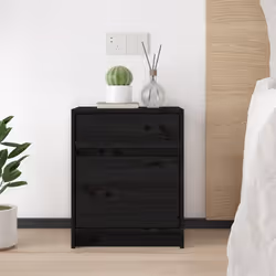 VidaXL 808132 nightstand/bedside table Black - Additional view 3