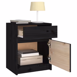 VidaXL 808132 nightstand/bedside table Black - Additional view 5