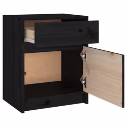 VidaXL 808132 nightstand/bedside table Black - Additional view 6