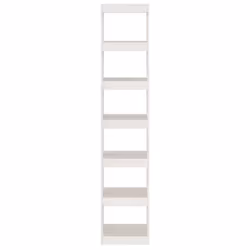 vidaXL Book Cabinet/Room Divider Storage Book Rack Bookshelf Solid Wood Pine - white, 40 x 30 x 199 cm - Additional view 5