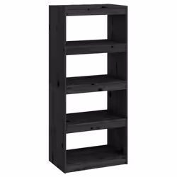 VidaXL 808172, Black, Wood, Wood, Pinewood, 600 mm, 300 mm
