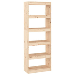 vidaXL Solid Wood Pine Book Cabinet/Room Divider Partition Home Organiser