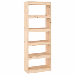 vidaXL Solid Wood Pine Book Cabinet/Room Divider Partition Home Organiser