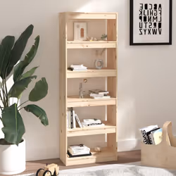 vidaXL Solid Wood Pine Book Cabinet/Room Divider Partition Home Organiser - Additional view 6