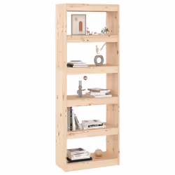 vidaXL Solid Wood Pine Book Cabinet/Room Divider Partition Home Organiser - Additional view 7