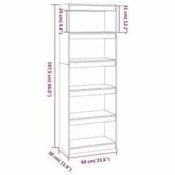 vidaXL Solid Wood Pine Book Cabinet/Room Divider Partition Home Organiser - Additional view 8